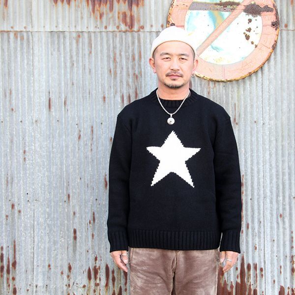 THREEFACE with NEMOTO 'star knit' NAVY - ニット